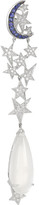 Thumbnail for your product : Lydia Courteille Moon and Star 18-karat white gold, moonstone, diamond and sapphire earrings