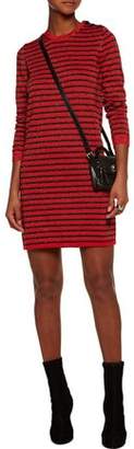 Carven Glittered Striped Wool-Blend Mini Dress