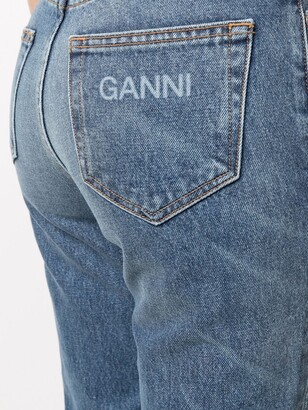 Ganni High-Waisted Straight-Leg Jeans