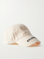 Thumbnail for your product : Balenciaga Embroidered Distressed Cotton-twill Baseball Cap