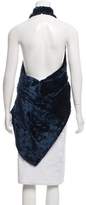 Thumbnail for your product : Rosie Assoulin Velvet Halter Top w/ Tags