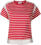 Red Valentino mesh insert striped T-shirt