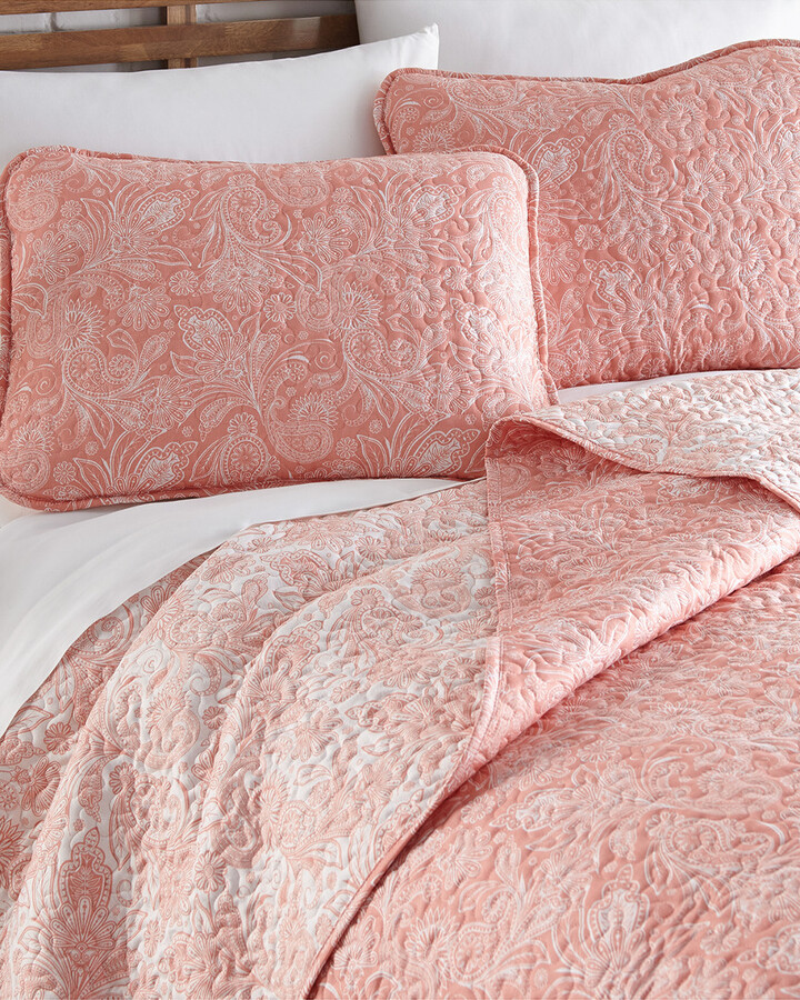 South Shore Furniture Reversible Paisley Lightweight 3pc Quilt Set