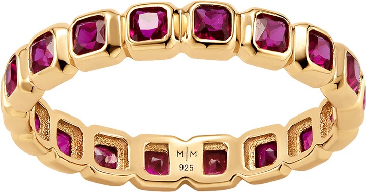 MADE BY MARY Cubic Zirconia Eternity Birthstone Ring