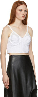 Markoo White 'The Quilted Bustier' Camisole