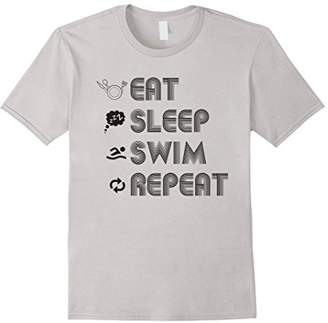 Eat Sleep Swim Repeat Swimming Tee Shirt