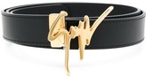 Thumbnail for your product : Giuseppe Zanotti Gold Logo Plaque Belt