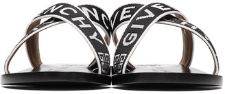 Givenchy Black Logo Cross Sandals