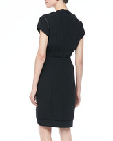 Thumbnail for your product : Catherine Deane Noelle Short Combo Dress, Gunmetal/Black