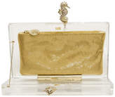 Thumbnail for your product : Charlotte Olympia Transparent Perspex Pandora Seahorse Clutch