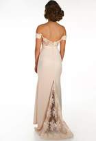 Thumbnail for your product : Pink Boutique Hollywood Babe Nude Embroidery Detail Bardot Maxi Dress