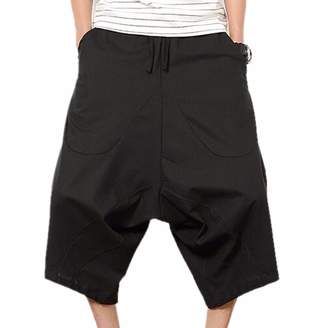 WINSON Harem Pants Trousers Gypsy Hippie Plus Size Casual Baggy Men'S Shorts Summer