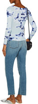 Thumbnail for your product : Kain Label Rose Wrap-Effect Tie-Dyed Ribbed Cotton And Modal-Blend Top