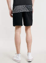 Thumbnail for your product : Topman Washed Black Draw Cord Shorts