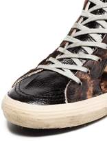 Thumbnail for your product : Golden Goose multicoloured superstar ponyhair and leather high top sneakers