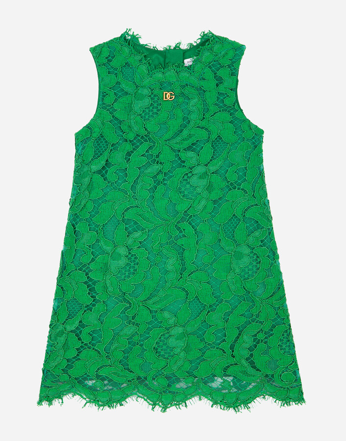green lace dress girls