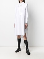 Thumbnail for your product : Thom Browne Tie-Fastening Long-Sleeve Shirt Dress
