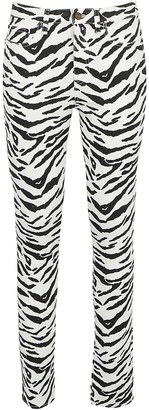 zebra print jeans womens