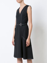 Thumbnail for your product : Derek Lam V-Neck Belted Dress With Slit