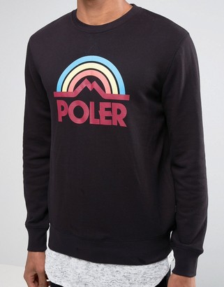Poler Sweatshirt With Large Rainbow Logo