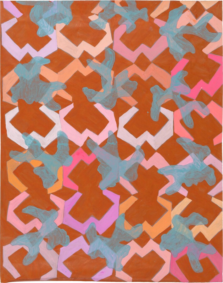 Hollie Heller, October 28, Original Patterned Foliage Painting, 2022