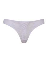 Thumbnail for your product : Agent Provocateur Oona Thong In White With Floral Leavers Lace