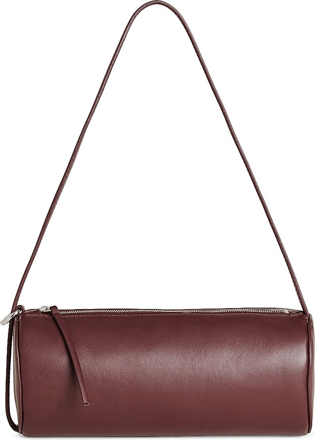Reformation Women's Simona Leather Cylinder Shoulder Bag - Ruby