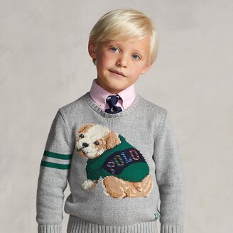 Polo Ralph Lauren Ralph Lauren Intarsia-Dog Cotton-Wool Sweater - ShopStyle