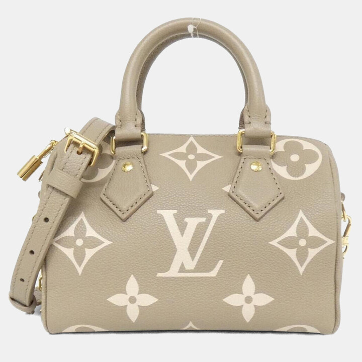 Louis Vuitton Two-Tone Monogram Empreinte Speedy Bandouliere 20Cm Boston Bag