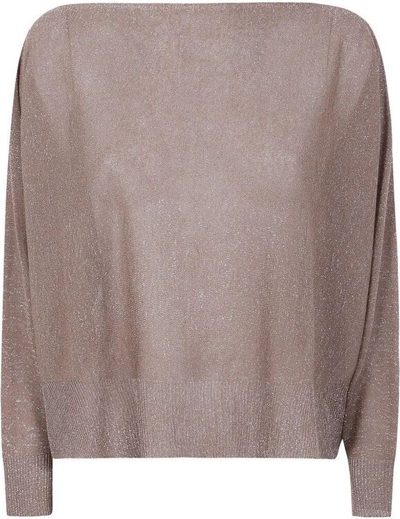 D-Exterior D.exterior Oversized Metallic Knitted Sweater