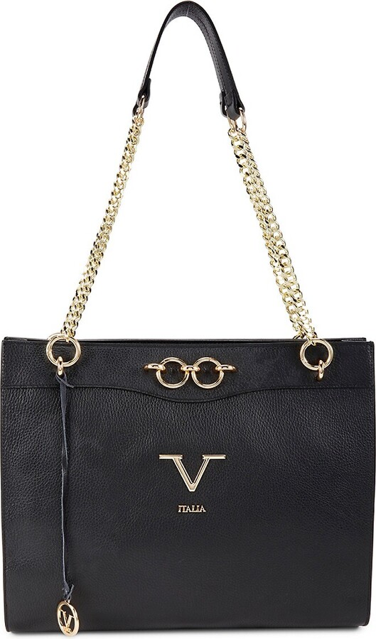 V ITALIA MADE IN ITALY Registered Trademark of Versace 19.69 Leather &  Chain Tote on SALE