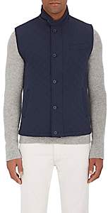 Barneys New York MEN'S MONTO QUILTED VEST - NAVY SIZE M