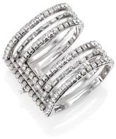 Thumbnail for your product : Ca&Lou Electra Crystal Multi-Row Cuff Bracelet