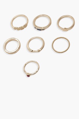 boohoo Simple Stackable Ring Pack