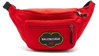 Balenciaga Explorer Logo-applique Canvas Belt Bag - Red