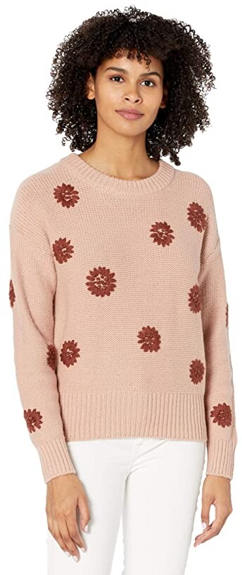 madewell flower embroidered sweater