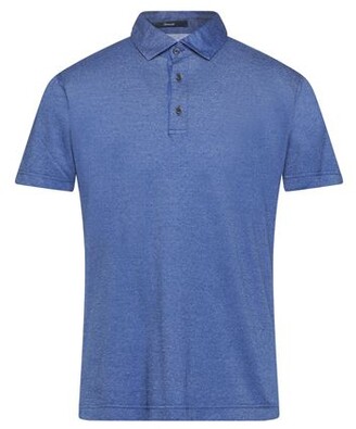 Drumohr XXL Man Blue Polo shirt Cotton