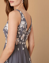 Thumbnail for your product : Monsoon Clemence Embroidered Maxi Dress Grey