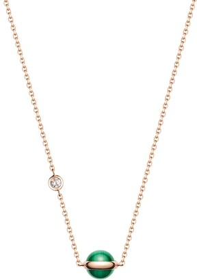 Piaget Possession 18K Rose Gold, Malachite & Diamond Pendant Necklace