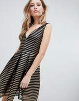 Thumbnail for your product : Oh My Love Structured Stipe Skater Dress