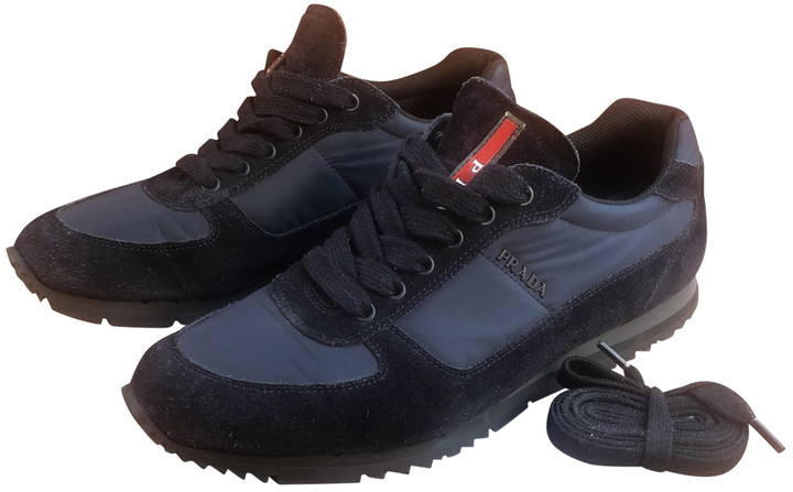prada blue trainers