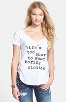 Thumbnail for your product : Ten Sixty Sherman 'Life's Too Short' Tee (Juniors)