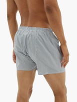 Thumbnail for your product : Sunspel Striped Cotton Boxer Shorts - Navy Multi