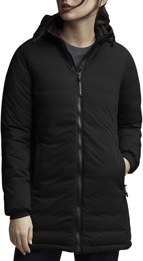 matt nylon hooded jacket