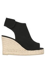 Thumbnail for your product : Castaner 100mm Open Toe Canvas Wedges