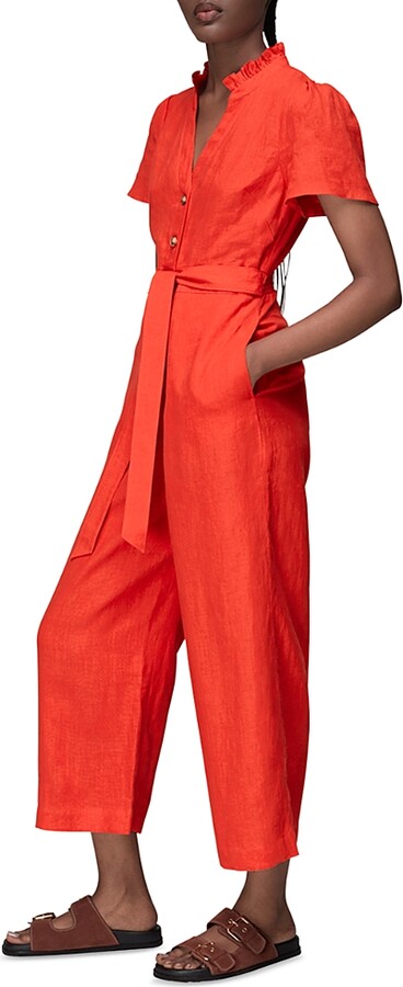 Whistles Emmie Linen Jumpsuit ShopStyle