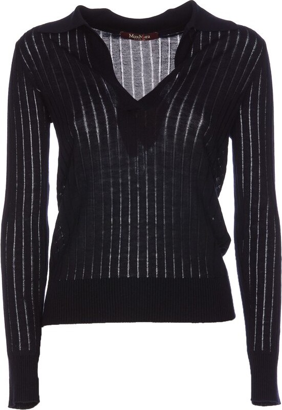 Studio Max Mara V-Neck Long-Sleeved Jumper ShopStyle