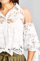 Thumbnail for your product : A Peach White Sheer Blouse