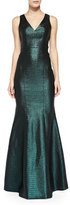 Thumbnail for your product : Black Halo Eve Elise Metallic Diamond-Brocade Gown