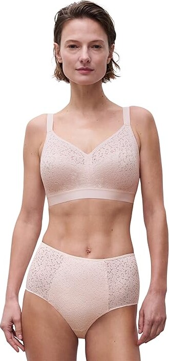 Chantelle Norah Supportive Wire Free Bra Women's Bra Blushing Pink : 40C, Polyester/Nylon/Mesh